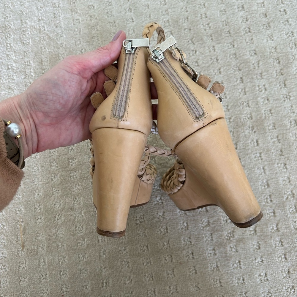 Singerson Morrison Braided Multi Strap Wedge Sand… - image 2